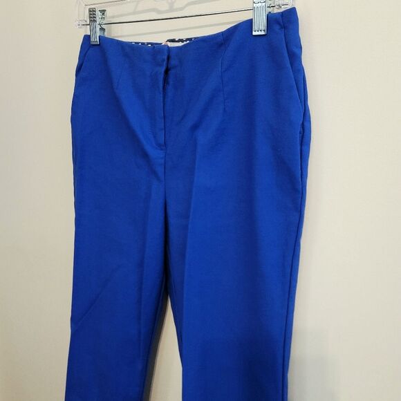 Boden Blue Kensington Turn Up Ankle Cuffed Trouser Pants Size 4 - Picture 2 of 10